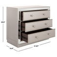 thumbnail image 3 of SAFAVIEH Basie Contemporary 3 Drawer Chest, Champagne (31.9 in. W x 16 in. D x 29 in. H), 3 of 9