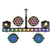 Jmaz Lighting JZ2008 Versa Flex Bar All-In-One Lighting System with 2 Movers & FX Bar