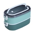 thumbnail image 2 of Fufafayo Boîte à Lunch Grande Capacité, Récipient de Stockage Alimentaire en Plastique avec Poignée, Boîte Bento Micro-Ondes Sécuritaire, Récipient de Préparation de Repas à Double Couche pour Bureau Étude Pique-Nique, 2 of 6