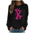 thumbnail image 1 of Rbaofujie Sweat à Capuche pour Femmes Mode Décontractée Imprimé Col Rond Ample Manches Longues T-shirt Blouse Chandails en Molleton Sans Capuche Cardigan Noir pour Femmes, 1 of 3