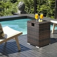 thumbnail image 6 of Patio Gas Tank Box, Rattan Propane Storage Box, Dark Brown, TE2356, 6 of 9