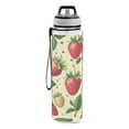 thumbnail image 2 of 32oz Transparent Sports Water Bottle with Straw for Kids Adults Outdoor School Gym Fitness Strawberries Pattern, 2 of 7
