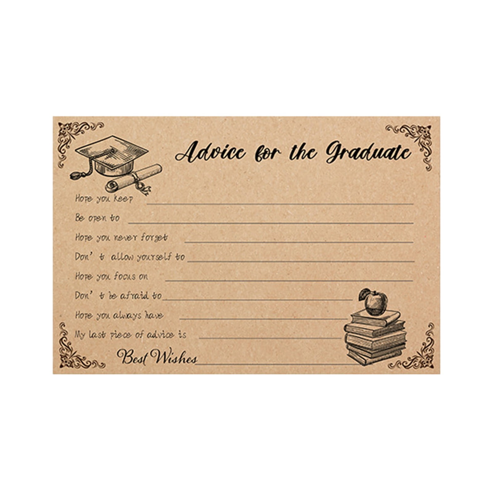 30PCS 2026 Graduation Advice Cards, Personalized Graduation Party Favors For Graduate, Graduation Party Supplies & Decorations For 2026 Graduation Celebration（A）