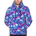 thumbnail image 4 of Hoodies for Men - blue Skull purple flower Long Sleeve Comfrt Men'S Fashion Hoodies & Sweatshirts, Sweatshirts for Men Hoodies Pullover Clothing Clothes with Pouch, 4 of 7