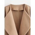 thumbnail image 5 of Abrigo básico de moda para mujer, chaqueta informal de manga larga con cuello de solapa, sin botones, cálida, Otoño e Invierno, 5 of 5