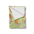 thumbnail image 2 of Shabby Flora Soft Flannel Fleece Throw Blanket, Flower Bouquets Vintage Roses on Dotted Background Print Art, Cozy Plush for Indoor and Outdoor Use, 50" x 70", Pale Green Pale Pink, by Ambesonne, 2 of 6