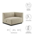 thumbnail image 6 of Conjure Channel Tufted Upholstered Fabric Right-Arm Chair, 6 of 6