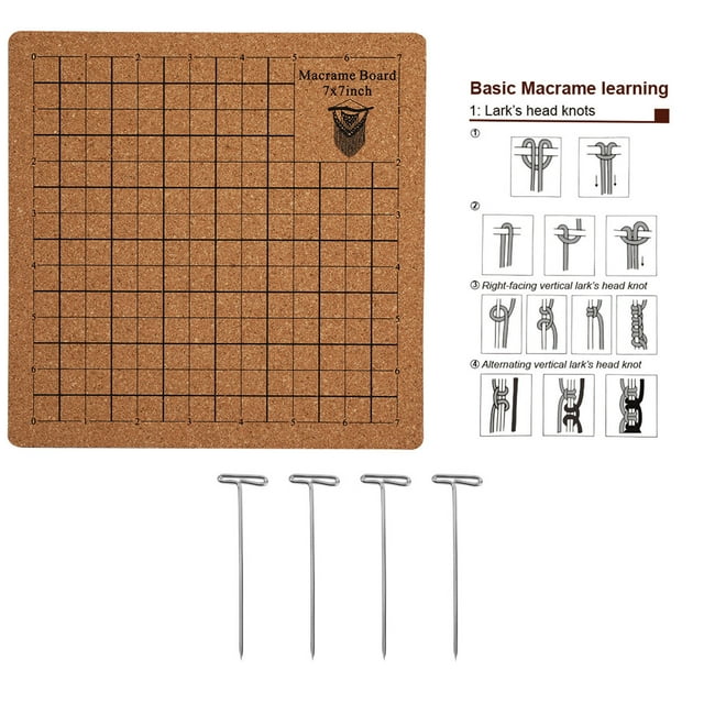 SHAGUOZHOU Knitting Books And Patterns Knitting Books Newest Releases Knitting compatible with Machines for Adults 48 Needle Nails Needs To Be Purchased Separately Large Macrame Board Set For Knotting