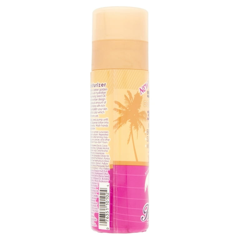 Malibu Tan Hemp Golden Glow 3 in 1 Dark Instant Bronzing Sunless & Moisturizer, 7 fl oz - Walmart.com Malibu Tan Hemp Golden Glow 3 in 1 Dark Instant Bronzing Sunless & Moisturizer, 7 fl oz - Walmart.com