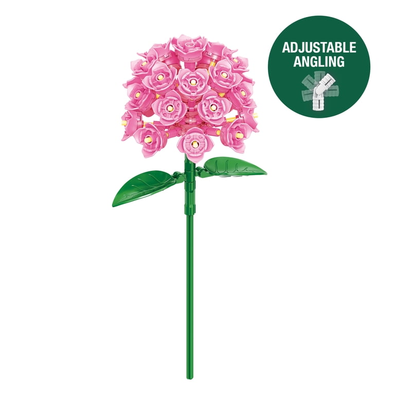 Brickcraft Pink Hydrangea Building Kit (121-Piece Set