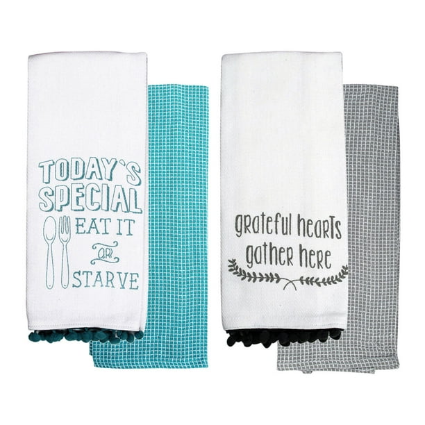 Cute Kitchen Towels Spring Kitchen Towels Themed Kitchen Grateful Towel Kitchen Gift Set Walmart Com Walmart Com