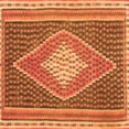 thumbnail image 1 of Ahgly Company Indoor Square Abstract Orange Contemporary Area Rugs, 3' Square, 1 of 1