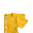 thumbnail image 5 of Sinhoon Baby Girl's One-Piece Ruffle Dress Kids Outfits Cotton Fly Sleeve Leopard Print Sunflower Dress Headband Summer Clothes, 5 of 7