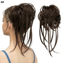 Nvzi-a Messy Bun Hair Piece Tousled Updo Hair Buns Extension Elastic Hair Band Hair Pieces Curly Hair Bun Scrunchie For Women ，Medium Brown