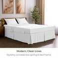 thumbnail image 5 of Mellanni Iconic Collection Pleated Microfiber Bed Skirt 15" Drop, Queen, White, 5 of 7