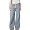 thumbnail image 2 of Aloohaidyvio Womens Baggy Wide Leg Jeans Boyfriend Drawstring High Waisted Mom Denim Pants with Pockets,Sizes M, 2 of 6