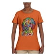thumbnail image 3 of Dean Russo Sweet Poodle Dog Lover Womens Graphic T-Shirt, Orange, Large, 3 of 6