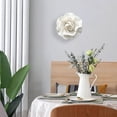thumbnail image 4 of Fondo de pared de flores de cerámica 3D, escultura artística, decoración de arte de cerámica para oficina S Peonía 8cm, 4 of 7
