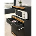 thumbnail image 5 of Pemberly Row Microwave Kitchen Cart in Black Beech, 5 of 5