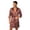 Coffee, variant on Bovxnpu Mens Robes Bathrobes 3/4 Sleeve Belted Silk Sleepwear Robe Sleepwear