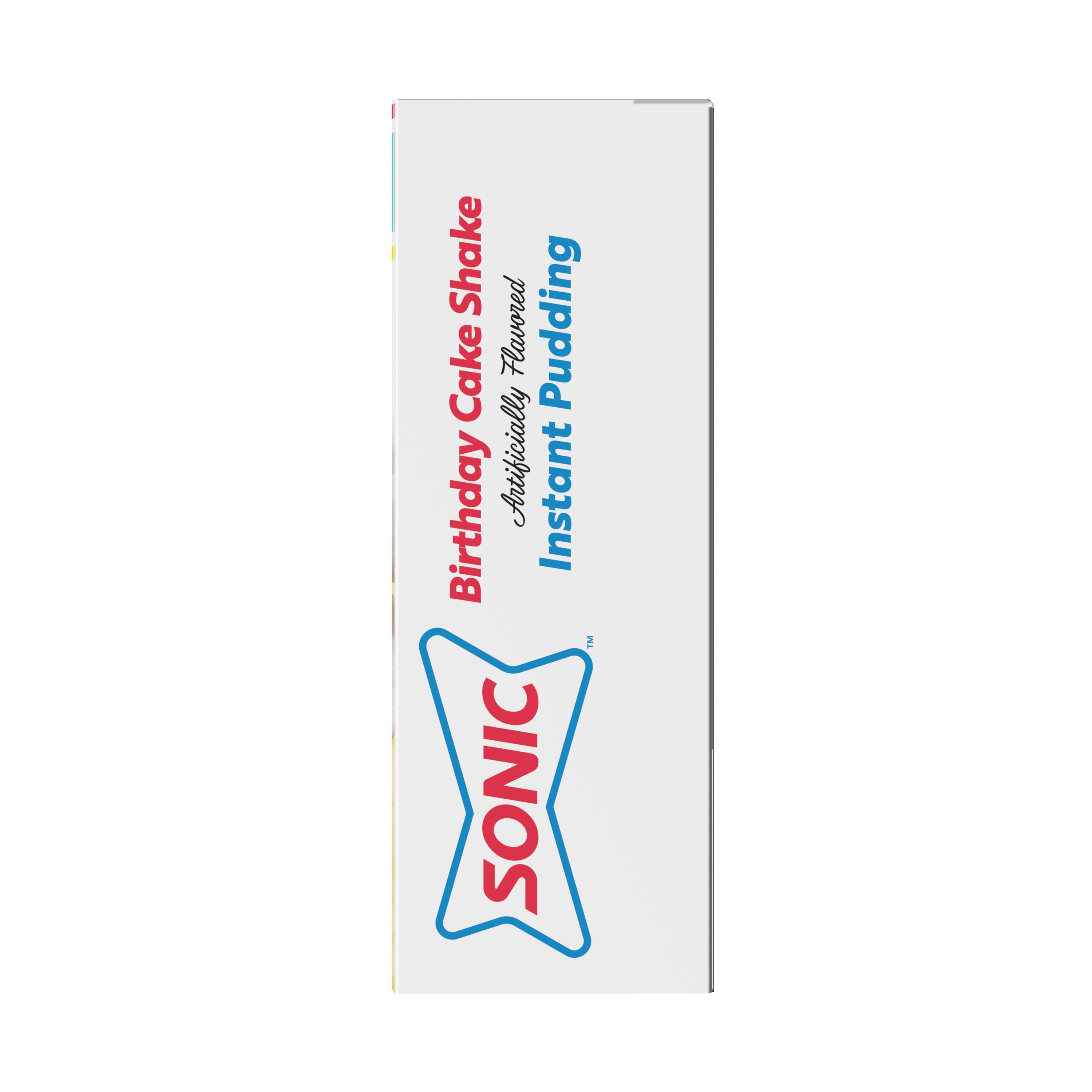 (6 pack) SONIC® Birthday Cake Shake Instant Pudding, 4 Servings, 2.58 oz Box