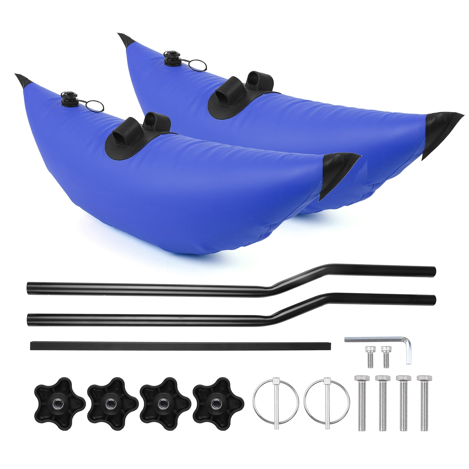 Inflatable PVC Kayak Stabilizer Float with Support Arms Rod Foot Float Stabilizer System Kit for Kayak Boat Fishing 