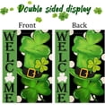 thumbnail image 5 of St Patricks Day Flag 28 X 40 Double Sided - Shamrock Hat St. Patrick''s Day Flag Burlap Large House Flag Outdoor March Irish Farmhouse Porch Decoration Decorative Flags for Outside, 5 of 6