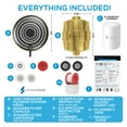 thumbnail image 4 of SparkPod 23-Stage Filtered Shower Head, 3 Modes, Fixed Mount, High-Pressure Shower Head (Gold), 4 of 8