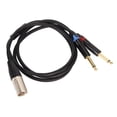 thumbnail image 4 of 1m Dual 1/4 Inch TS to XLR Male Y Splitter Cable - XLR Male to Dual 6.35mm TS Mono Plug Microphone Sound Converter Adapter - 3.3ft, 4 of 8