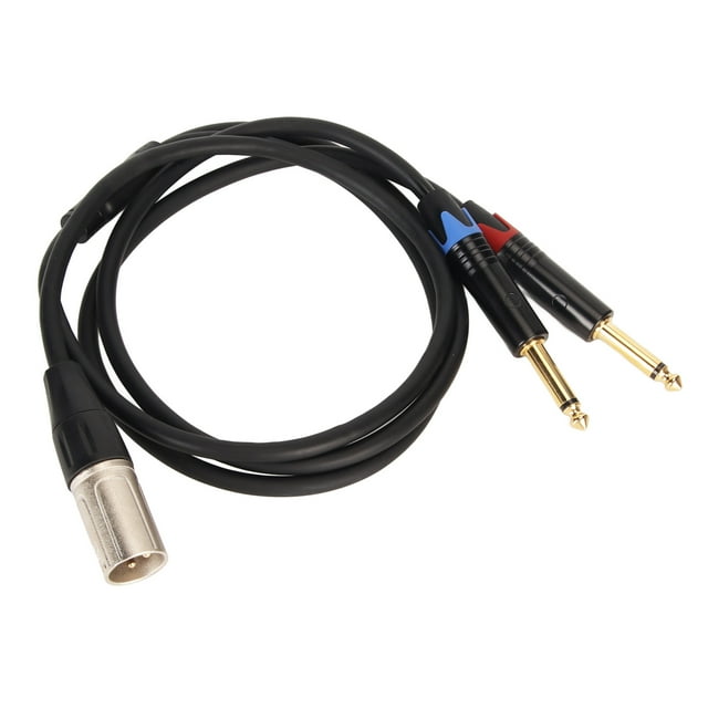 Dual 1/4 Inch to XLR Male Y Splitter Cable, Microphone Audio Conversion Adapter Cord, for Splitting or Combining Sound Signals, for Mixer, Amplifier