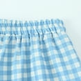 thumbnail image 3 of TrendOFT Womens Gingham Pants Cute Wide Leg Lounge Pants Y2k Plaid Ruffle Hem Elastic High Waist Baggy Trouser Light Blue S, 3 of 7