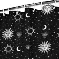 thumbnail image 4 of Gothic Shower Curtain Set - Dark Celestial Moon & Star Print, Mystical Cosmic Bath Decor, Waterproof Polyester 72"x84", Goth Aesthetic Gift, 4 of 5