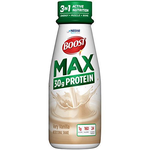 BOOST Max Nutritional Drink, 30g Protein, Very Vanilla, 11 Ounce Bottle