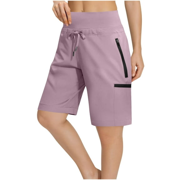 Tsesme Women's Hiking Shorts with Pockets High Elastic Waisted Outdoor Shorts Workout Sport Short Pants