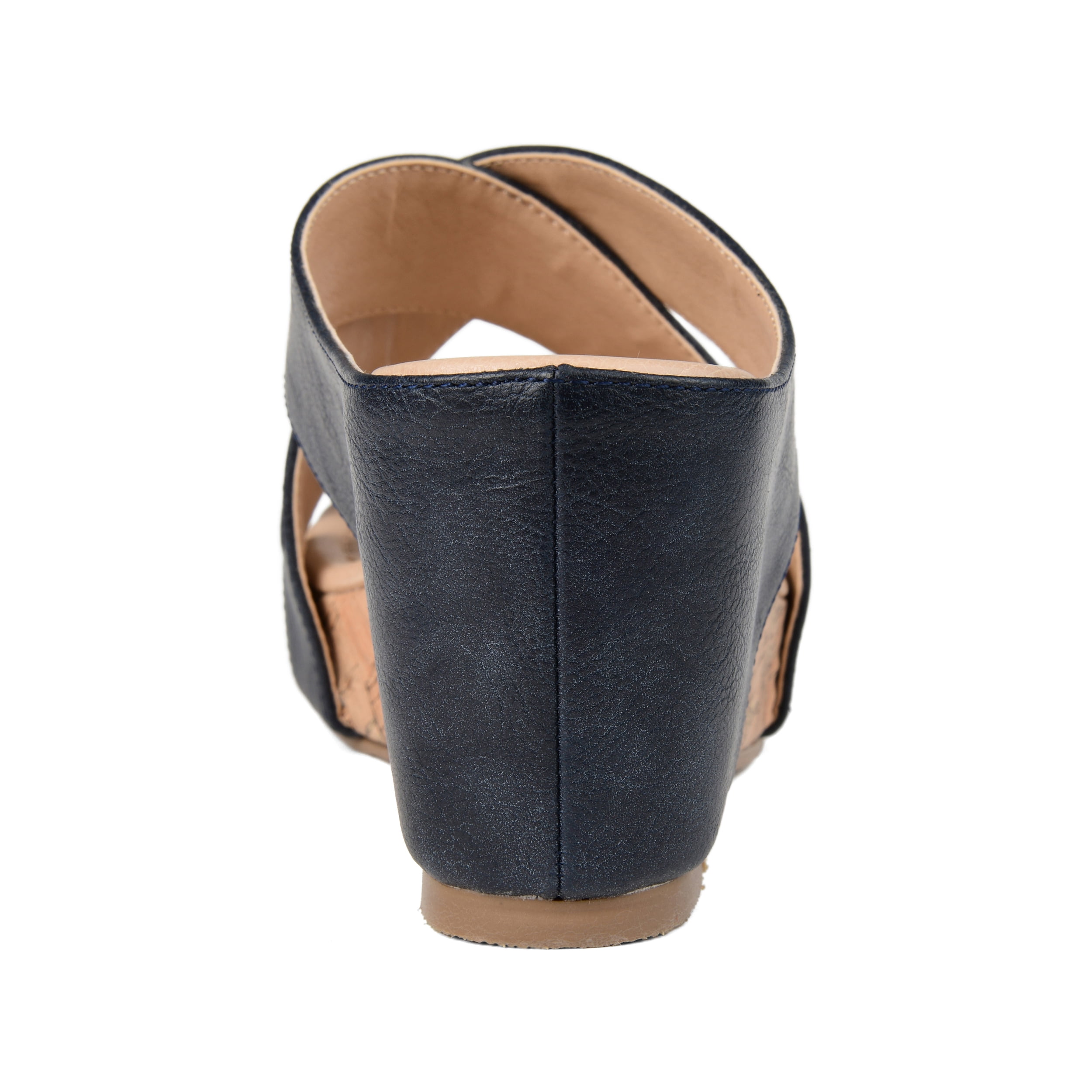 Journee Womens Rayna Wedge Heel Slip On Sandals