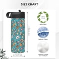 thumbnail image 4 of Honeii Cute Conch Print 18 oz Insulated Water Bottle with Straw Lid, Stainless Steel Sports Water Bottles, Double Walled Vacuum, Leak Proof, 4 of 8