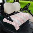 thumbnail image 2 of Golf Cart Seat Covers for 2 Seater,Pink Gray Botanical Microfiber Cart Seat Towel Blanket,Pastoral Spring Summer Leaf Aesthetics Absorbent NonSlip Bench Seats Protector for Golf Course 51"x31", 2 of 9