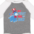 thumbnail image 4 of Inktastic My First 4th of July with Dinosaur Boys or Girls Long Sleeve Baby Bodysuit, 4 of 5