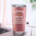 thumbnail image 4 of Funny Happy Retirement Gifts for Women 2024 Coworker Teacher Nurse, Retired Gifts for Women, Best Cool Retirement Gifts, 20 oz Pink Tumbler Cup, 4 of 6