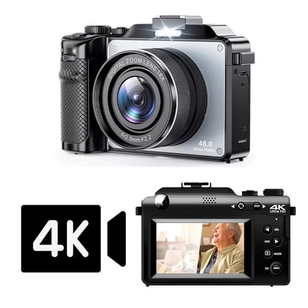 4K Digital Camera for Photography and Video 48MP Auto-Focus Anti-Shake Vlogging