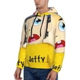 thumbnail image 3 of Lsque Sml Jeffy Pattern Casual Men's Hoodie,Hooded Sweatshirt with Kangaroo Pocket,Pullover Hoodie-Medium, 3 of 8
