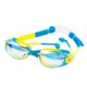 thumbnail image 5 of Gafas de natación para niños, gafas de piscina, impermeables, visión clara, con tapones para los oídos, antivaho. Amarillo Azul, 5 of 9