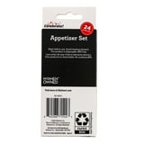 Appetizer Sticker Clear/White Plastic Appetizer Plates Set, 2.5 x 2.5 inch, 24 Pieces, by ...