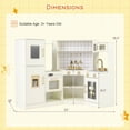 thumbnail image 3 of Gymax Pretend Play Corner Kitchen Set w/Ice Dispenser Stoves Oven Microwave Dishwasher, 3 of 10