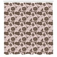 thumbnail image 3 of Rose Shower Curtain, Floral Spring Pattern with Contrast Rose Petals Overlapping Each Other, Fabric Bathroom Set with Hooks, 69W X 75L Inches Long, Pale Blush Dark Taupe, by Ambesonne, 3 of 3