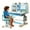 Blue #4, variant on Floseru Kids Desk and Chair Set, Height Adjustable Kids Study Desk Chair Toddlers Writing Table with Tiltable Reading Stand, Bedroom Children Learning Table with Extra Large Drawer