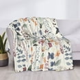 thumbnail image 3 of Rateoe Watercolor Floral Pattern Flannel Throw Blanket, Ultra-soft Blanket for Bed, Couch, Car, Hypoallergenic Anti-pilling blanket-40"x30"(Horizontal), 3 of 6