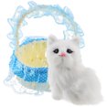 thumbnail image 3 of 1 cesta tejida de imitación de gato, adorno decorativo, regalo para niños., 3 of 6