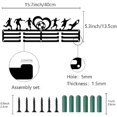 thumbnail image 2 of Soporte para medallas de fútbol, soporte para medallas de metal negro, soporte para medallas de hierro, soporte para medallas deportivas, estante montado en la pared para colgar más de 60 medallas, 2 of 8