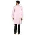 thumbnail image 4 of Atasi Indian Designer Kurta For Mens Party Wear Solid Color Ethnic Long Shirt, 4 of 7